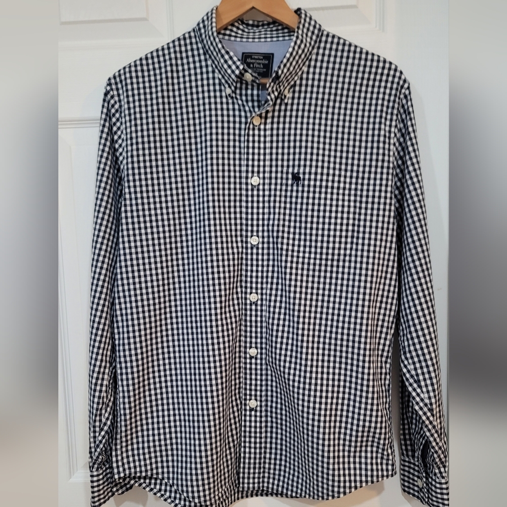 Abercrombie & Fitch Black and White Gingham Shirt